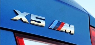 BMW X5M ZNAK F15 F85 G05 NÁPIS VÍKO KUFRU NA KRYT ZADNÍ X5 M CHRÓM