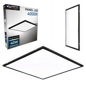Panel LED 40W kaseton lampa plafon natynkowy podwieszany 60x60 czarny