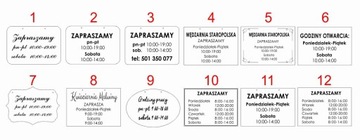 Drewniana Tabliczka GODZINY OTWARCIA A4 dwustronna