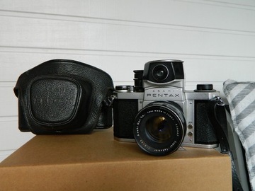 99,ASAHI PENTAX S1a SUPER TAKUMAR 1;2/55MM M42 Z MODUŁEM ŚWIATŁOMIERZA