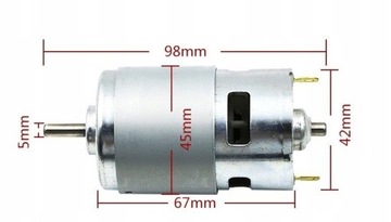 Щеточный двигатель постоянного тока 12–24 В класса 775
