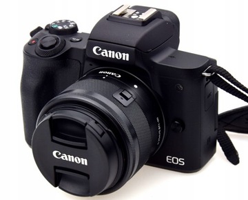 CANON EOS M50 + OBIEKTYW 15-45MM !!