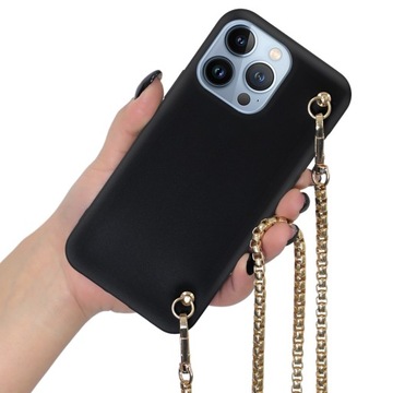 Etui Mat Blink do IPHONE 13 PRO Złoty Łańcuszek