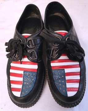 Buty damskie półbuty 40 USA flaga creepersy