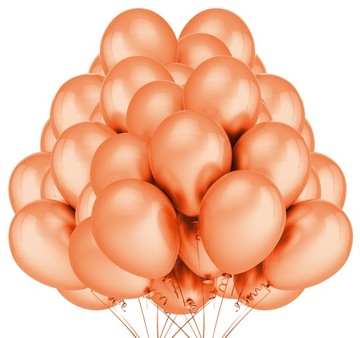 BALONY METALICZNE JASNE POMARAŃCZOWE 30cm 50szt