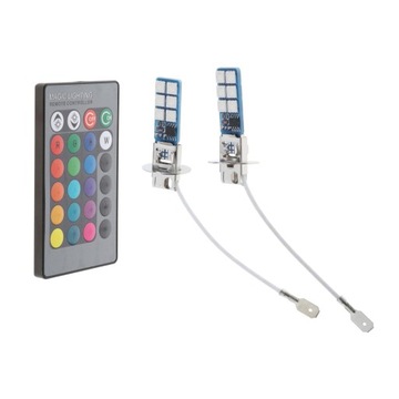 2 szt. 880 881 H1 RGB LED żarówka do reflektorów 1200 lm żarówki samochodowe przeciwmgielne styl B