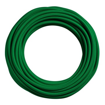 Przewód w oplocie kabel 3x0,75 CIEMNY ZIELONY 10m