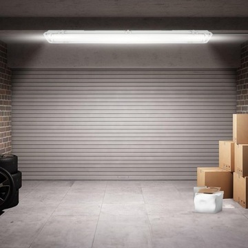 Герметичный светильник 120см Накладной светодиодный гаражный светильник + 2х светодиодные люминесцентные лампы