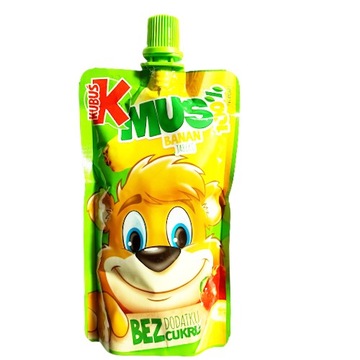 KUBUŚ MUS BANAN JABŁKO 100% 100g DATA: 2024.11