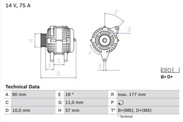 ALTERNÁTOR 0 986 049 131 BOSCH SMART CABRIO