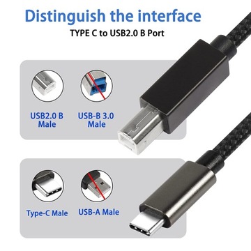 Kabel USB Kabel do drukarki Kabel USB C-USB B midi 2m