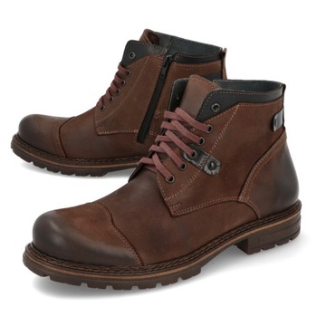 BUTY ZIMOWE PÓŁBUTY MĘSKIE SKÓRA OCIEPLANE TRZEWIKI GEPARD 210 CBR R 43