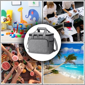 ТЕРМАЛЬНАЯ ПЛЯЖНАЯ СУМКА ДЛЯ ПИКНИКА БОЛЬШОЙ ХОЛОДИЛЬНИК ДЛЯ ЕДЫ НАПИТКИ ЛАНЧ-БОКС