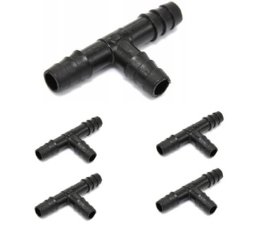 5X TRÓJNIK PLASTIKOWY UNIWERSALNY DO WĘŻY 5X5X5 5mm