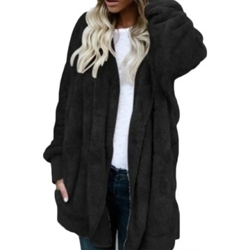 Oversize Women Sweater Coat Reversible Faux Fur Lo