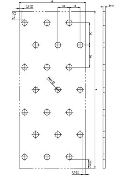 PP1 Перфорированный Ciessielski Limber 40x80x2 10pcs Domax Flatfflow