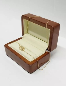 ZŁOTY ŁAŃCUSZEK LISTEK 585 1,37G