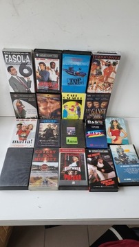 ZESTAW KASET FILMÓW BAJEK VHS STAN DOBRY 18 KASET Z FILMAMI