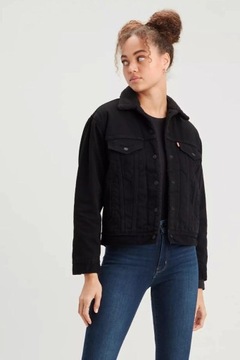 LEVI'S EX-BOYFRIEND SHERPA TRUCKER DAMSKA KURTKA JEANSOWA OCIEPLANA r. M