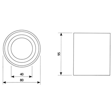 НАКЛАДНОЙ ПОТОЛОЧНЫЙ КРЕПЛЕНИЕ ДЛЯ СВЕТОДИОДОВ IP44 + GU10