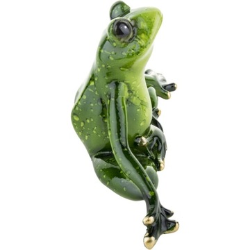 Ozdobna Figurka 8,5 x 15 x 5 cm - Żaba w pozycji kwiat lotosu