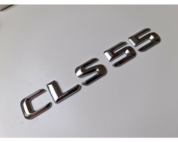 CLS55 STŘÍBRNÁ CHROM ŠTÍTEK Z ČÍSLO  NA ZADNÍ KUFR