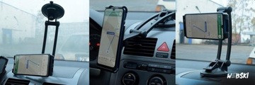 Алюминиевый держатель для планшета и телефона в автомобиле