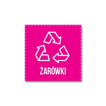 Naklejka recykling segregacja ŻARÓWKI 5cm