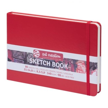 Sketch Book ArtCreation Red 21x14.8cm 140g 80k