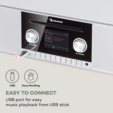 Auna Connect CD MKII Интернет-радио CD FM BT MP3 DAB+ Spotify