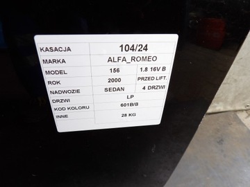 ALFA ROMEO 147 DVEŘE PL 601B/B