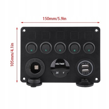 ПАНЕЛЬ ПЕРЕКЛЮЧАТЕЛЕЙ 12-24 В ДЛЯ АВТОМОБИЛЯ