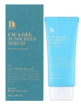 BENTON CICA GEL SUNSCREEN SERUM ŻEL Z FILTREM PRZECIWSŁONECZNYM SPF50