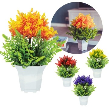 Искусственные цветы в горшке диаметром 27 см.