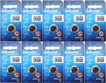 10x BATERIA LITOWA 3V RENATA CR 1620 DL Swiss Made