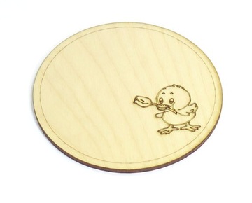 PODKŁADKA POD KUBEK 10cm WIELKANOC KURCZĄTKO PK4