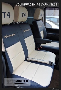 Pokrowce ze skóry i alkantary VW T4 3 osobowy