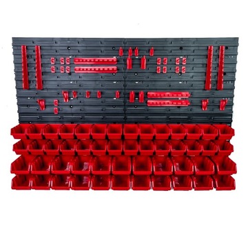 Доска инструментов 115x78 см. 50 ящиков для мусора стена