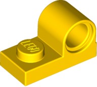 Lego 11458 płytka oczko 1x2 żółty 1 szt N
