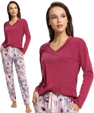 BAWEŁNIANA PIŻAMA DŁUGI RĘKAW LUNA 614 [XL]