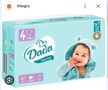 Pieluszki Dada Extra Soft rozmiar 4 7-16 kg 48 szt. Premium Care