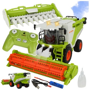 TRAKTOR ZDALNIE STEROWANY RC CIĄGNIK NA PILOTA DLA DZIECI DYM ŚWIATŁO LED