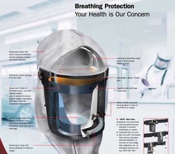 SATA Maska Hełm air vision 2000 z filtrem węglowym