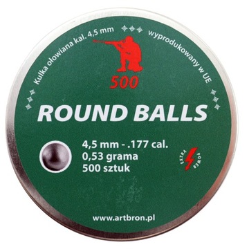 Śrut kulka ołowiana Round Balls kal. 4,5 mm op. 500 sztuk cal.177