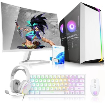 BIAŁY ZESTAW KOMPUTER GAMINGOWY NVIDIA RTX 3060 12GB|32GB|NVMe|WINDOWS 11