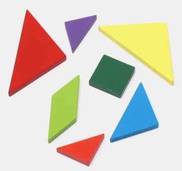 TANGRAM KLOCKI MAGNETYCZNE DREWNIANA UKŁADANKA Z łabędziem Prezent