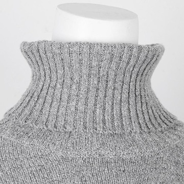 Boho pletený sveter pre ženy z hrubého úpletu M Grey