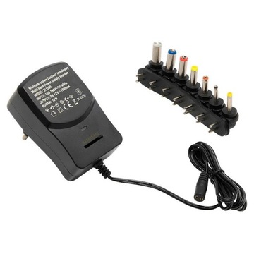 Zasilacz regulowany +/- 1200mA z różnymi końcówkami 3V 4.5V 6V 7.5V 9V 12V