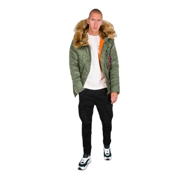 Kurtka z kapturem Alpha Industries N3B VF 59 103141 01 Zielona 3XL