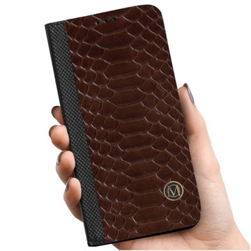 SKÓRA NATURALNA ETUI Z KLAPKĄ PORTFEL DO XIAOMI REDMI 9A WZORY